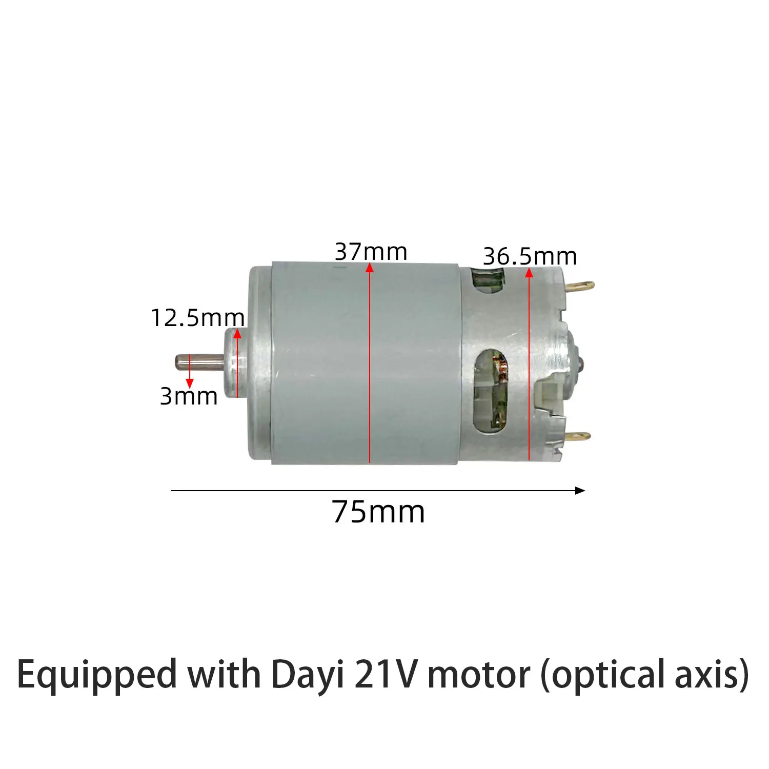 550VC motor DC 21V lithium battery power tool motor light adapter Dayi 21V lithium electric drill power tool accessories