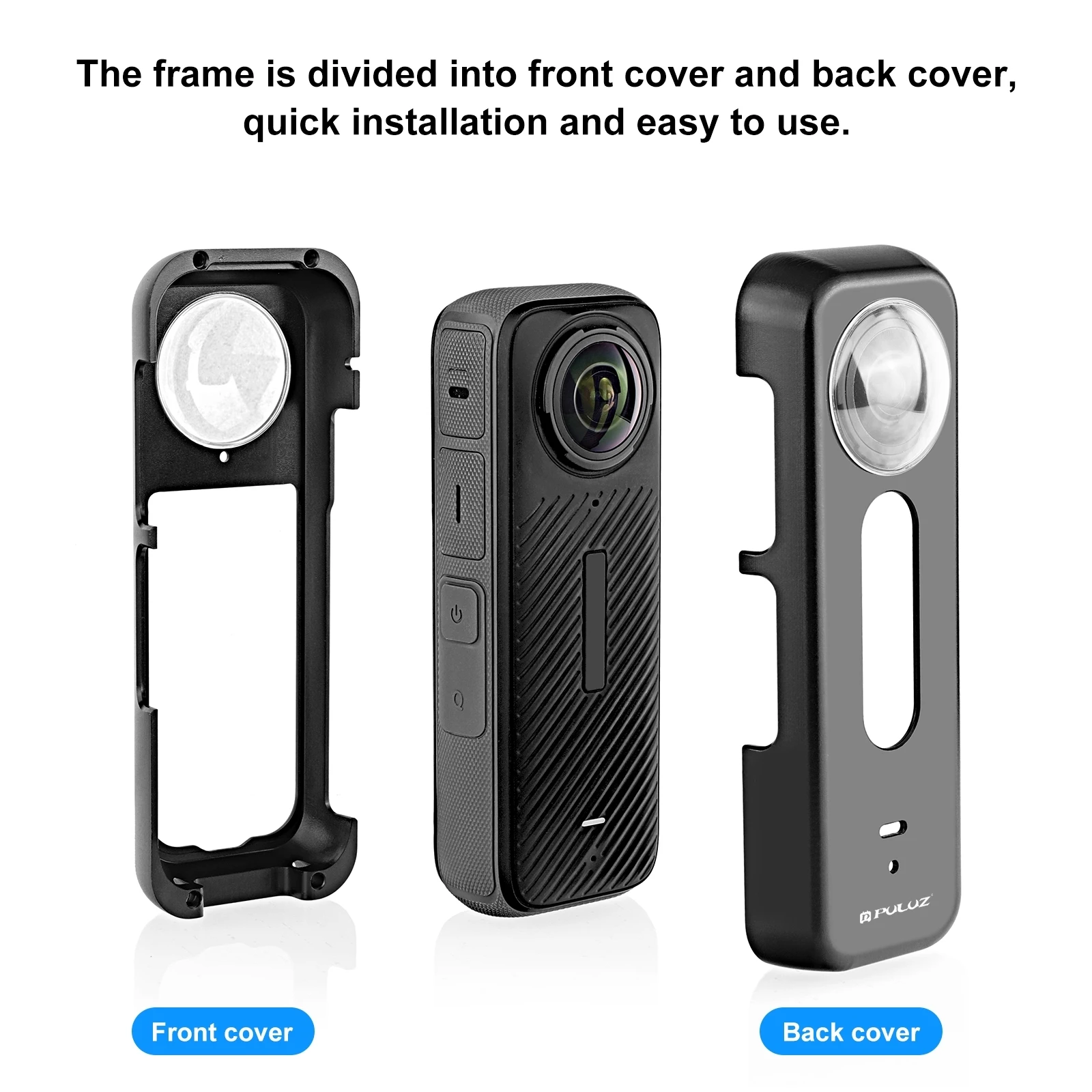 Metal Protective Cage For Insta360 X4 Sports Camera All-round Anti-drop Housing Frame with Lens Protector Cover