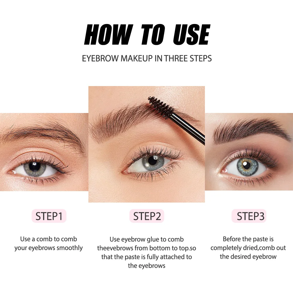Transparent eyebrow long-lasting shaping natural three-dimensional eyebrow gel waterproof cosmetic eyebrow styling glue