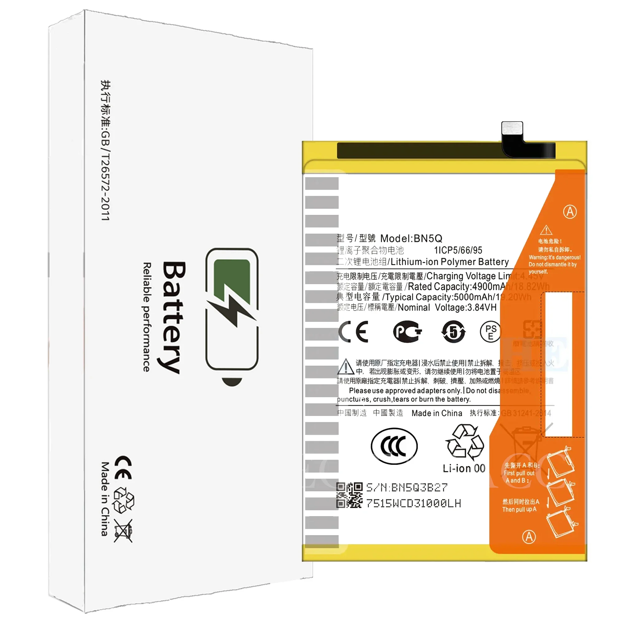 

2025 Years EOTABACC 100% Original New Replacement Battery BN5Q For Xiaomi POCO C65/POCO M6 5G/REDMI 13C Phone Battery+Tools