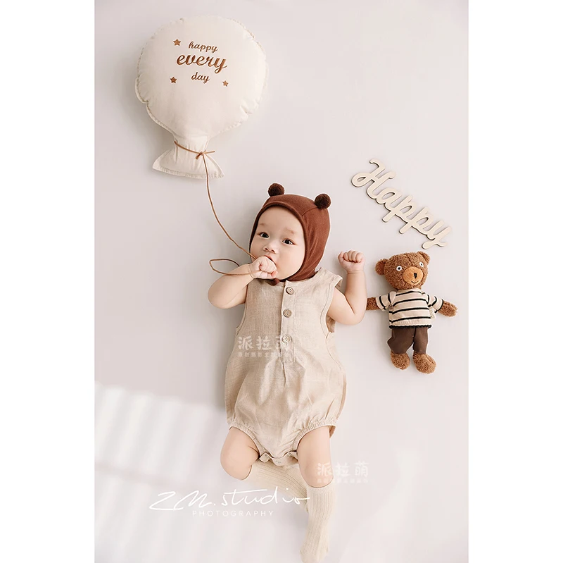 Childrens Photography Clothing Bean Bear Baby Hundred Day Photo Weekly Photo Photography Clothing Fresh Theme 아기 코스프레