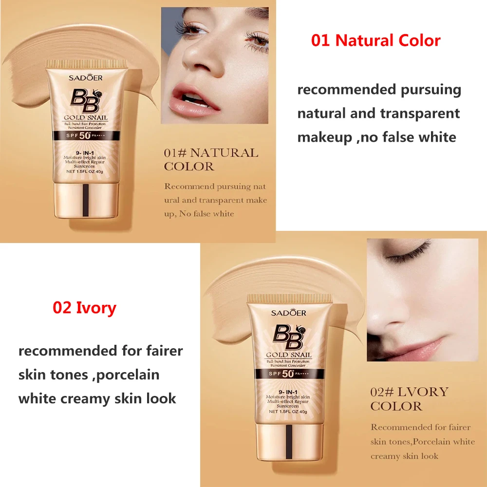 Oil-Control Matte BB Cream Liquid Foundation Waterproof Lasting Full Coverage Acne Spot Dark Circle Concealer Cream Face Makeup