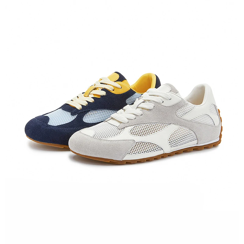 

Genuine Leather German Training Sneakers Shoes Women 2025 Summer Casual Flat Sport Running Shoe Breathable Forrest Gump Shoes