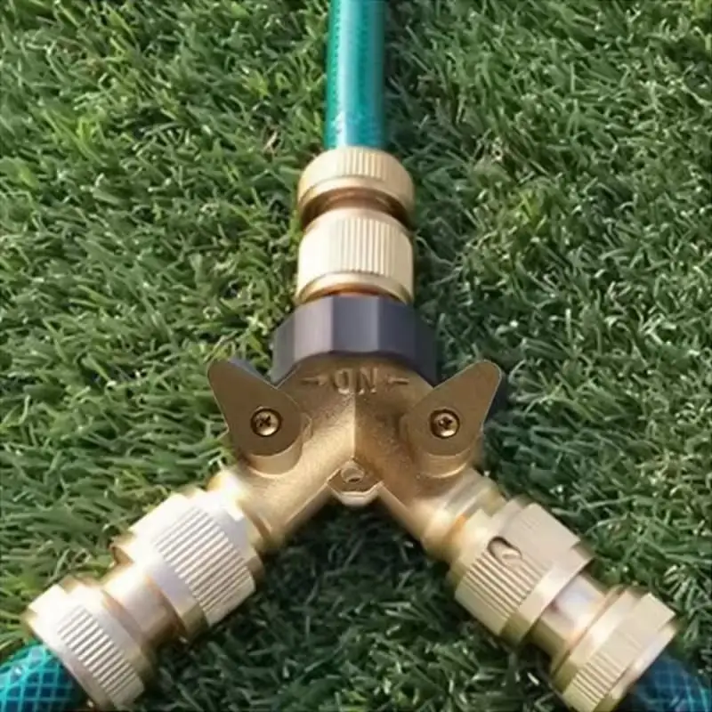 Brass Faucet Tap Connector Mixer Hose Adaptor Quick Connecter 3/4 Copper Hose Coupling Adapter Garden Watering Fittings Tool