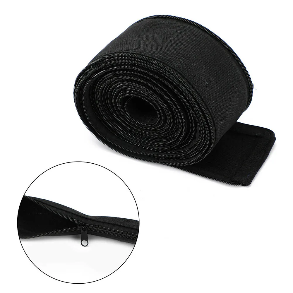 25ft/7.6m Protective Sleeve Sheath Cable Cover Welding Tig Torch Hydraulic Hose Tools Black Welding Soldering Supplies