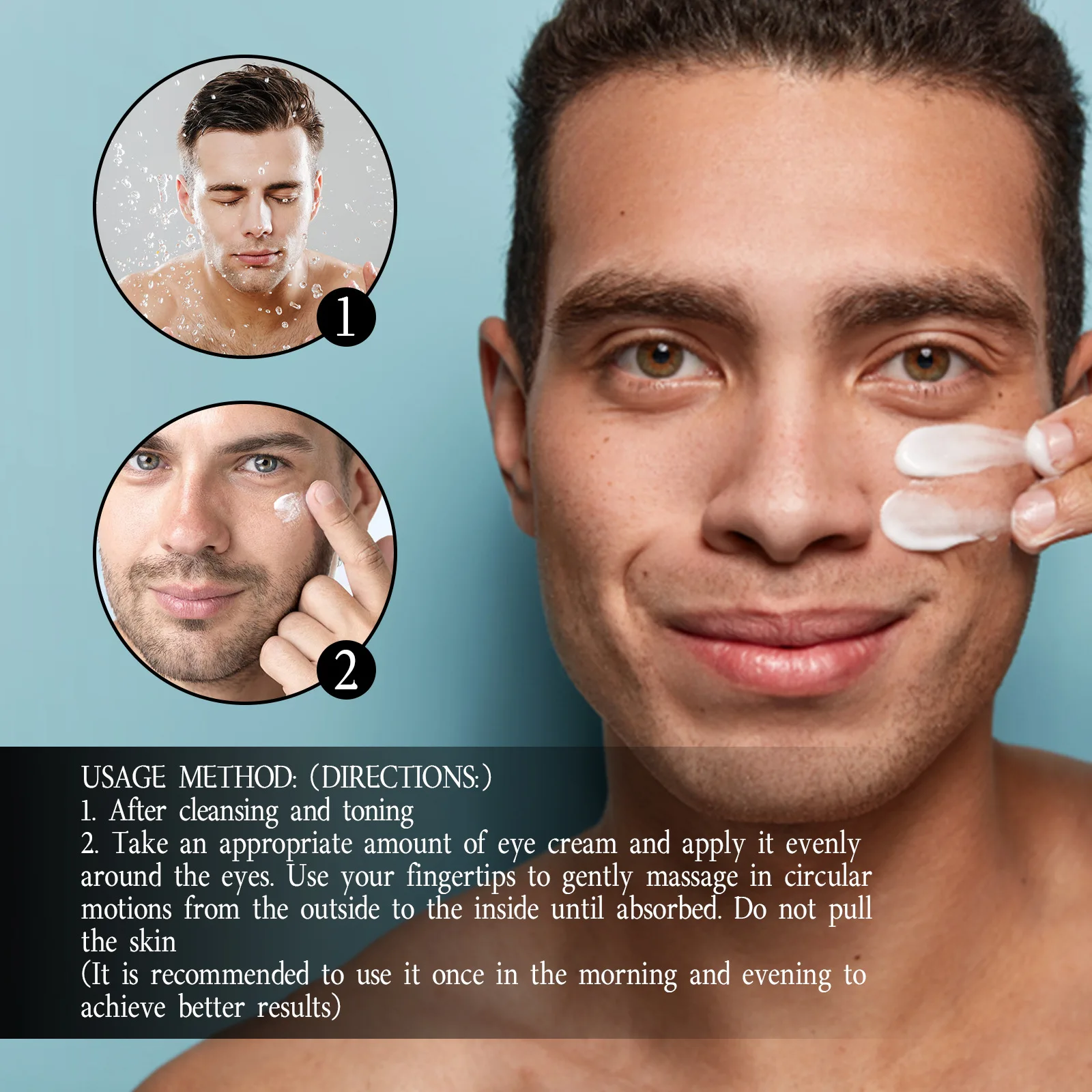 EELHOE مكافحة الشيخوخة كريم عين الرجال تشديد حاجز الجلد إصلاح الرعاية الترطيب العميق الهالات السوداء وأكياس العين كريم مرطب 7 مللي