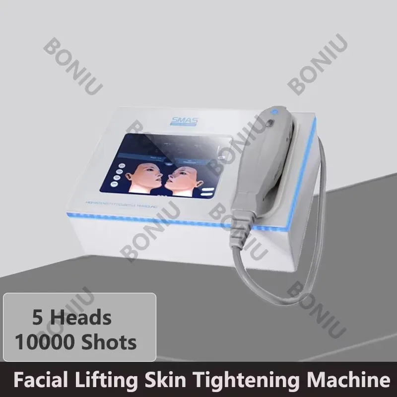 Mini SMAS Face Lifting Device for Skin Tightening and Body Shaping with 5 Cartridges - 10000 Pulses, Skin Care Device