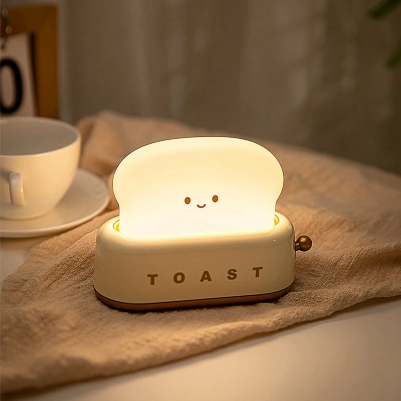 ABNO-Toast Night Light เครื่องปิ้งขนมปังเดสก์ท็อปเด็ก Night Light น่ารักโคมไฟข้างเตียงห้องนอน