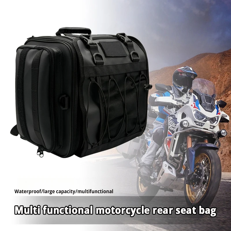 

Motorcycle Rear Seat Bag Travel Luggage Waterproof Large Capacity Motor Tail/Trunk/Rack Bag For Most motorcycle