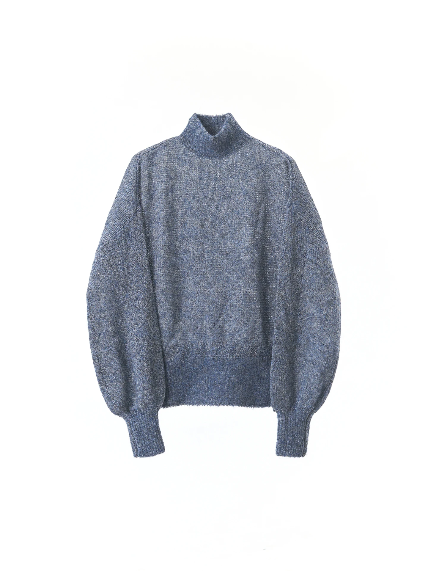 

Casual Wool Blend Knitted Sweater Artistic Vintage Sle Women's Faion Soft Fine Yarn Long Sve f High Collar Coat