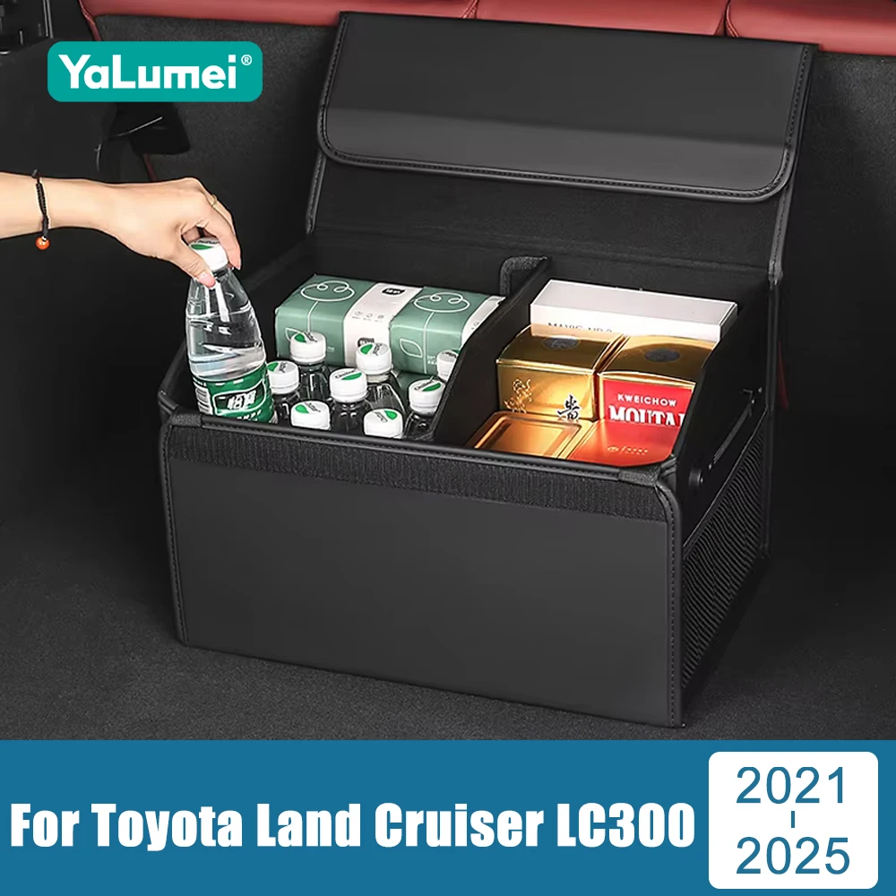 For Toyota Land Cruiser LC300 300 2021 2022 2023 2024 2025 Car Trunk Storage Box Large Capacity Holder Tools Cover Container