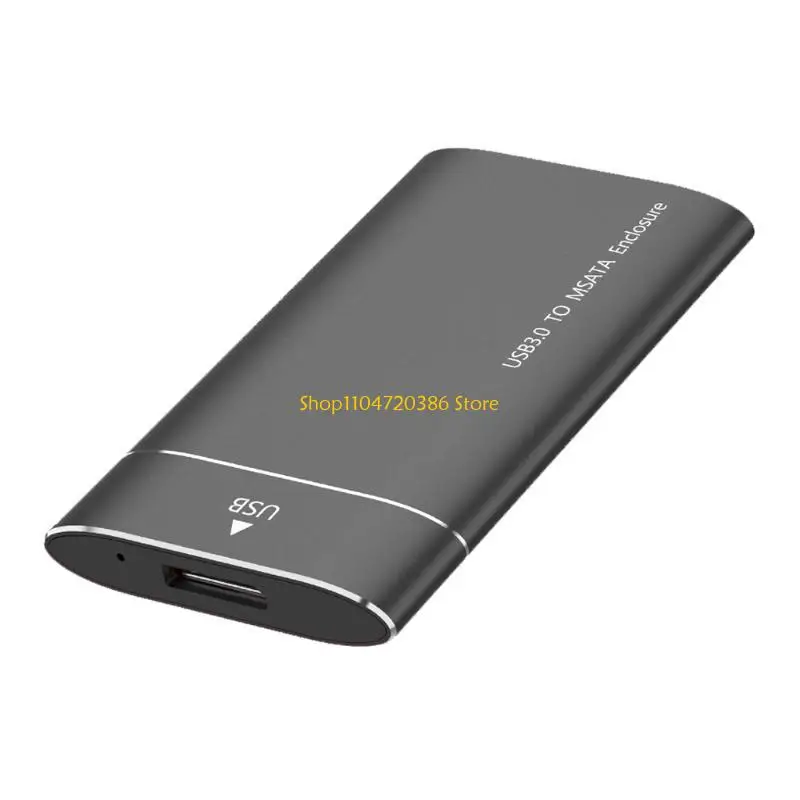 K0EA Type C to MSATA HDD Enclosure Aluminum Alloy Mini-SATA SSD to USB3.1 for Cas