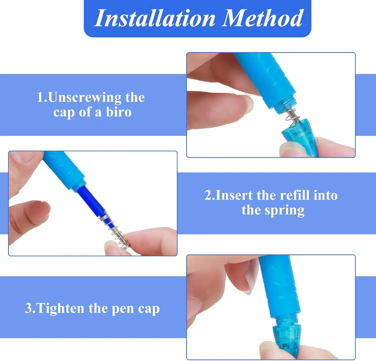 16Pcs 1.0mm Erasable Gel Ink Pen Refills Compatible with Frixion Friction Smooth Writing Multicolor Retractable Fine Point Pen view 2