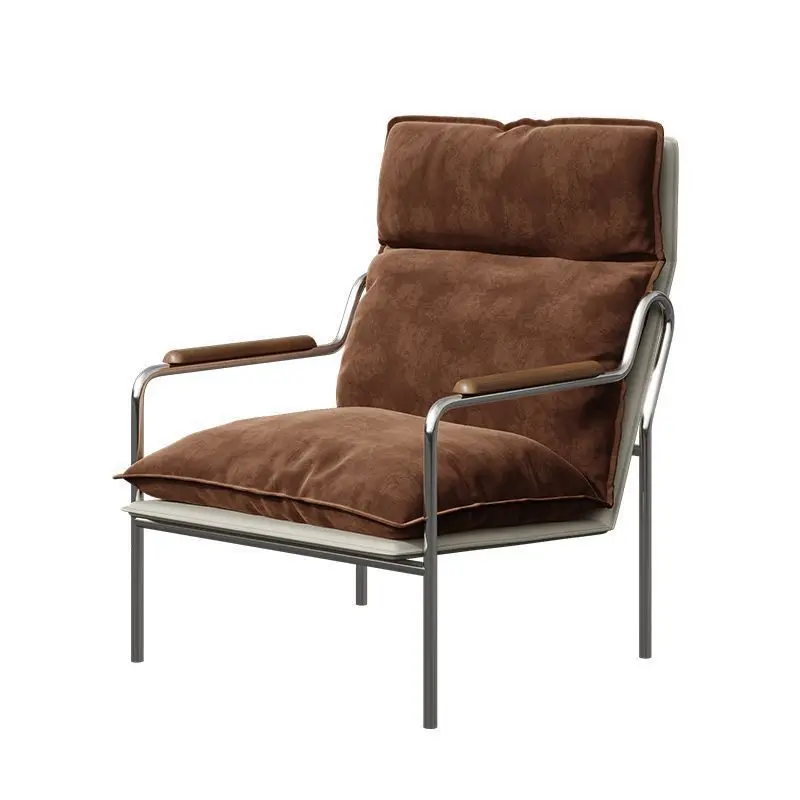 

Sofa Retro sofa Stainless steel leisure Medium antique living room lazy reclining