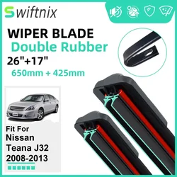 Double Rubber Car Wiper Blades for Nissan Teana J32 2008-2013 Front Windscreen Windshield Rubber Car Accessories  2012 2013