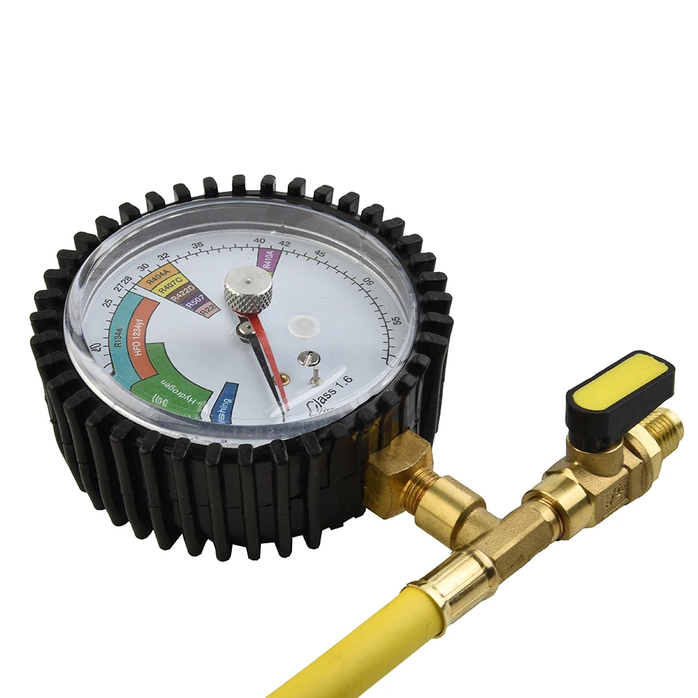 1Pc Pressure Gauge -1~60bar Automobiles Nitrogen Pressure Refrigeration Reliable 80mm/3.15\