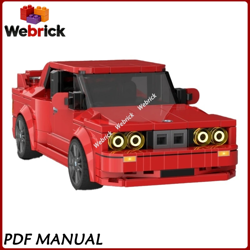 1980s Compact Racing Car Building Block Set, Classic Track Racing Model, DIY Assemble Blocks, Car Collectible Gift