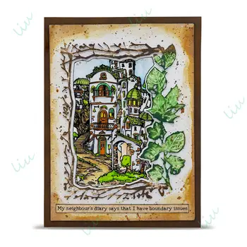 2025 Nové miniaturní sídla pro domácí párty, její zahrada, kovové vyřezávací šablony a razítka pro DIY scrapbooking ručně vyráběné fotoalbum, diář 10 nejlepší prodej razítka a matrice - №10