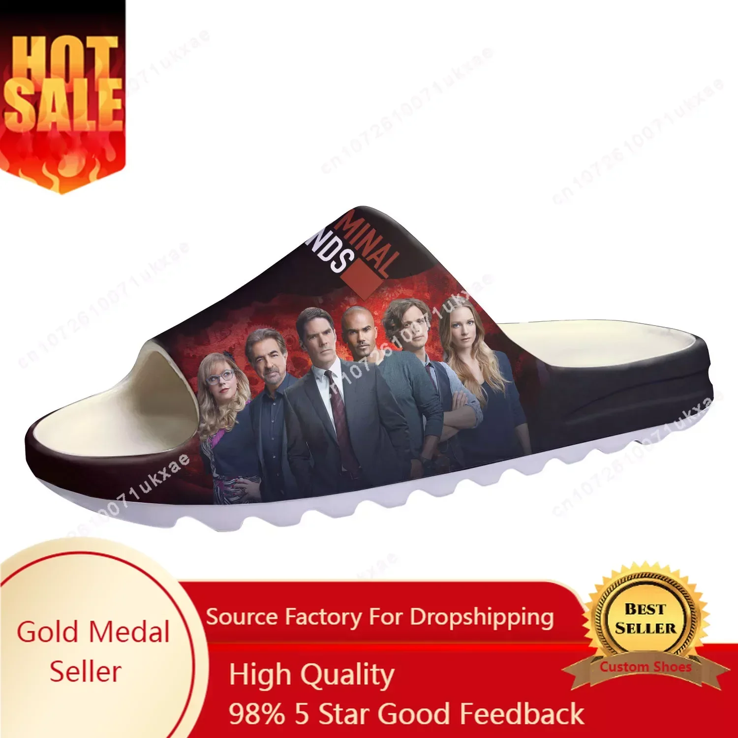 Criminal Minds Soft Sole Sllipers Home Clogs Aaron Hotchner Step On Water Shoes Mens Womens Teenager Step in Customized Sandals