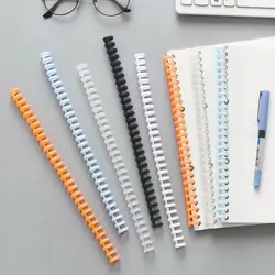 Tira de encuadernación de 10 piezas, Clip de encuadernación para cuaderno, hebilla de carpeta, anillo de hoja suelta de 12mm, 30 agujeros, A4, A5, B5, círculos de plástico para libros