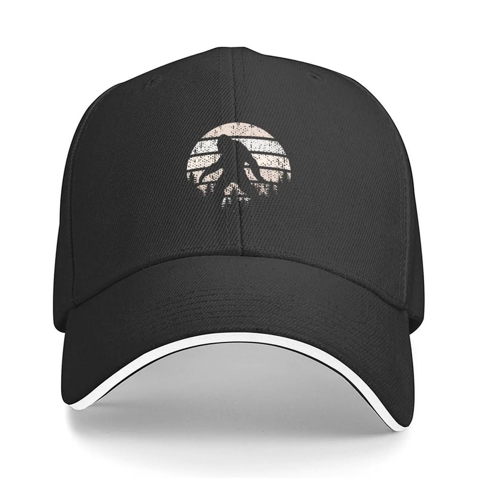 

Retro Bigfoot Silhouette Baseball Cap Hat Man Luxury derby hat Luxury Cap Snap Back Hat Hats For Men Women's