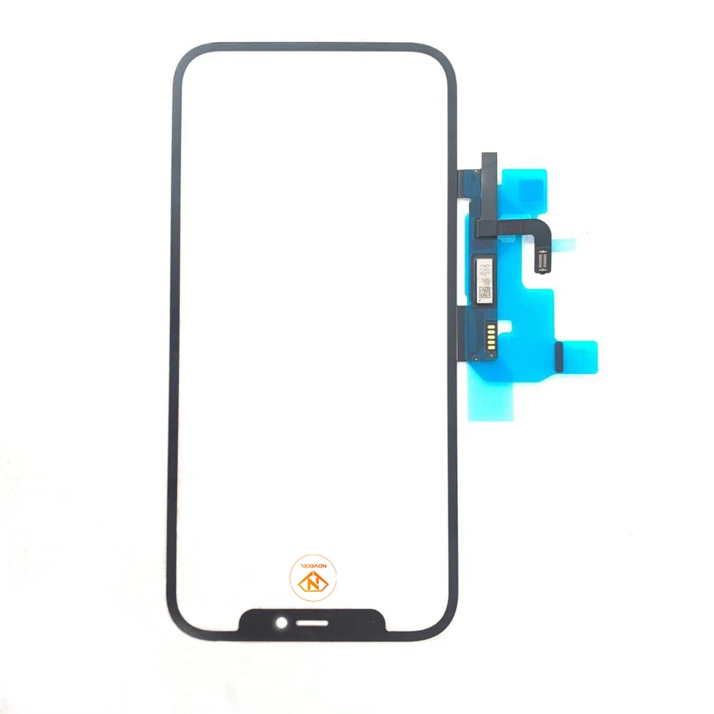 5pcs Outer Screen Glass Touch Panel+OCA Film for iPhone X XS 15 14 13 12 Pro Max Plus LCD Display External Screen Replacement