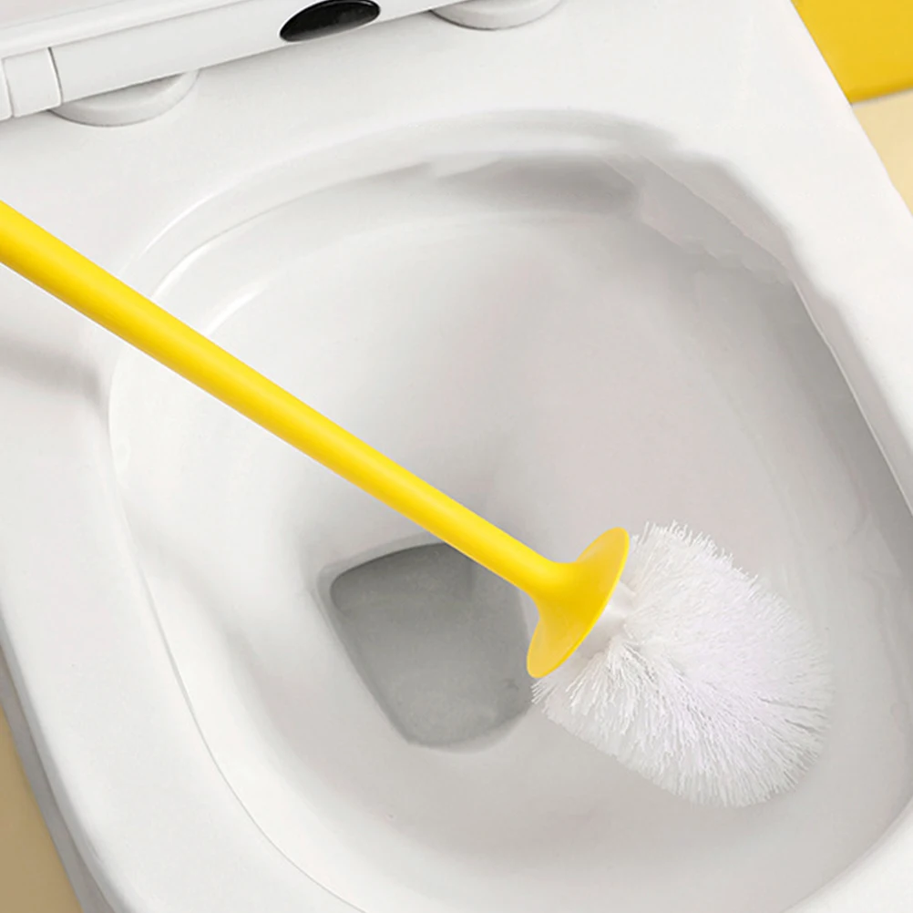 

Cute Duck-Shaped Small Toilet Brush Long Handle Soft Bristles Bathroom Cleaning Tool Household Scrubber Decorative Bowl