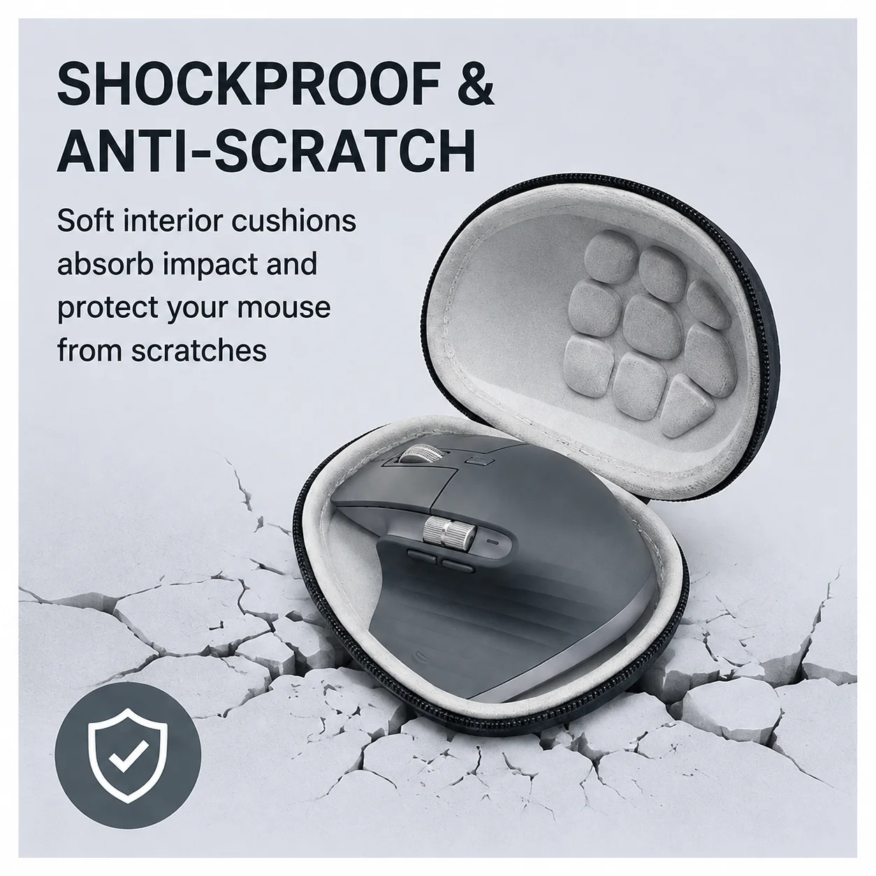 EVA Carrying Case Shockproof Upgrade Version Wireless Mouse Storage Bag No Shake Portable for Logitech MX Master 4