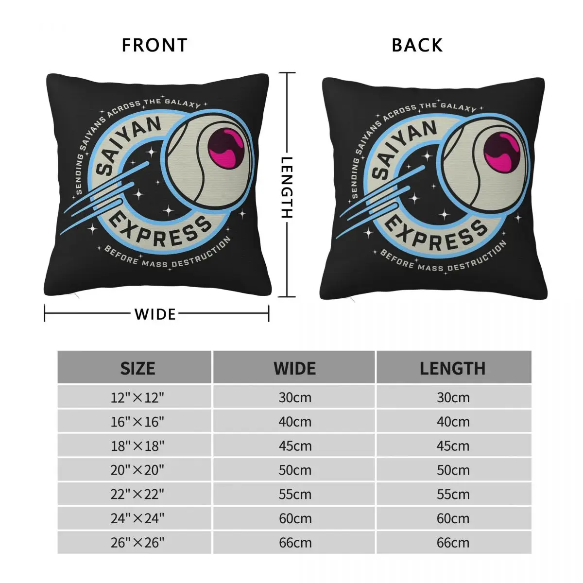 Saiyan Express Badge Pillowcase Polyester Linen Velvet Printed Zip Decorative Pillow Case Room Cushion Cover