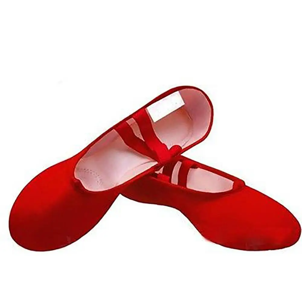 Bé Gái Bằng Vải Bố Đầu Đen Trắng Mềm Zapatos De Punta De Ballet Dép BD Ba Lê Tập Bụng Gym Yoga Giày Khiêu Vũ trẻ Em Người Phụ Nữ Người Đàn Ông