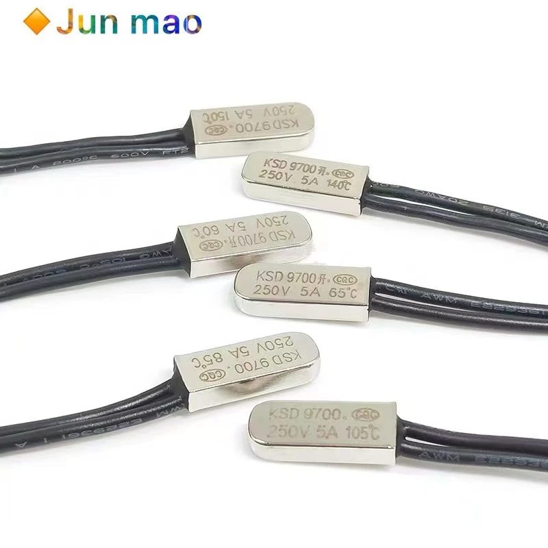 5pcs Metal KSD9700 temperature control/temperature switch controller 5A normally open/closed 40 ° C-150 ° C thermal protector