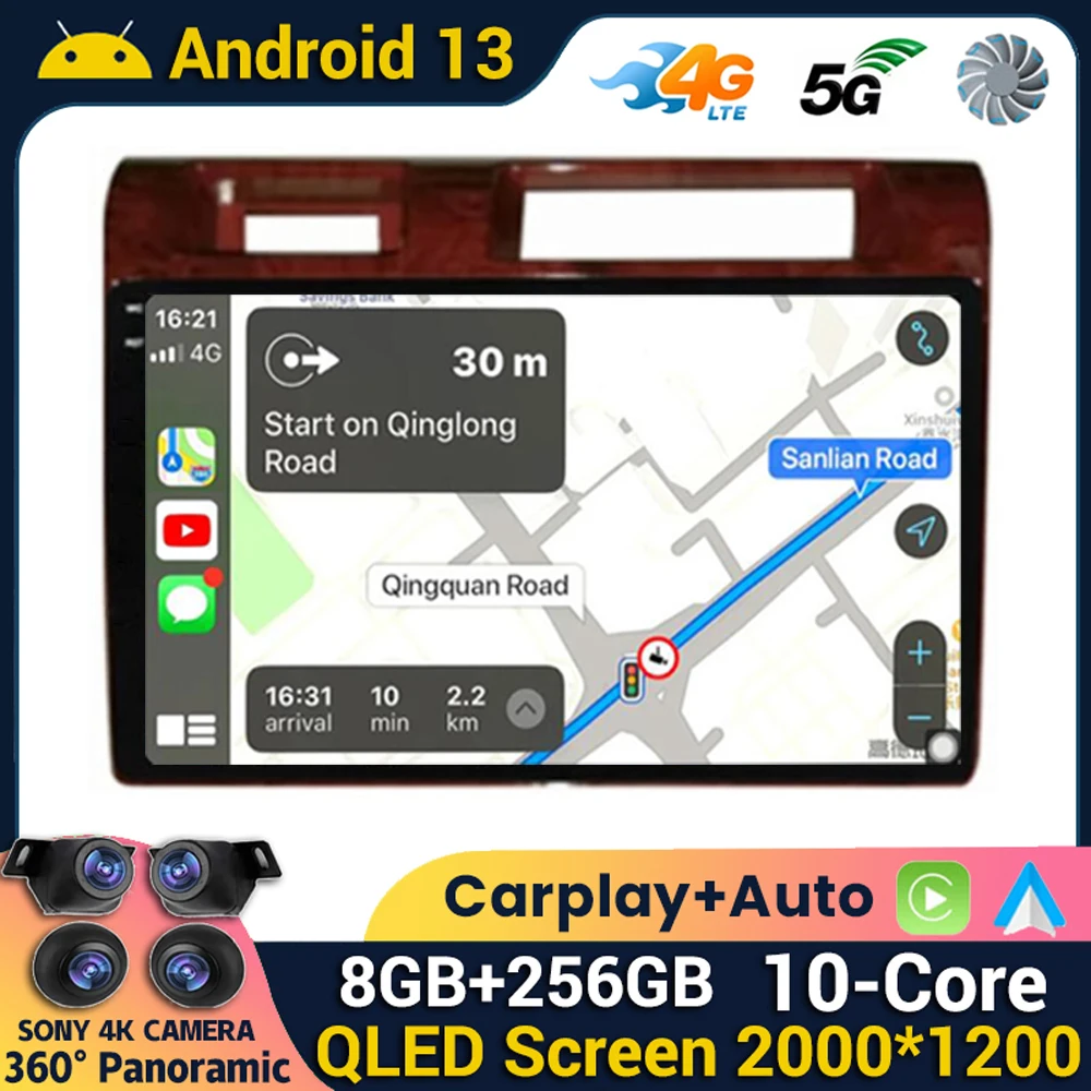 

Android 13 Stereo GPS For Toyota Pickup Land Cruiser LC 70 79 Series 2007-2020 Carplay Auto Car Radio Multimedia Player WIFI+4G