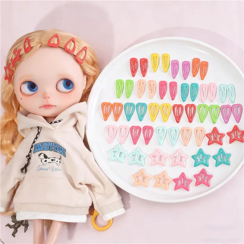 For BJD Blythe Doll 1/6 1/12 OB11 Bangs Hair Clip Colorful Mini 2.5cm 3cm Hairpins Hair Headwear Clothing Clothes Accessories
