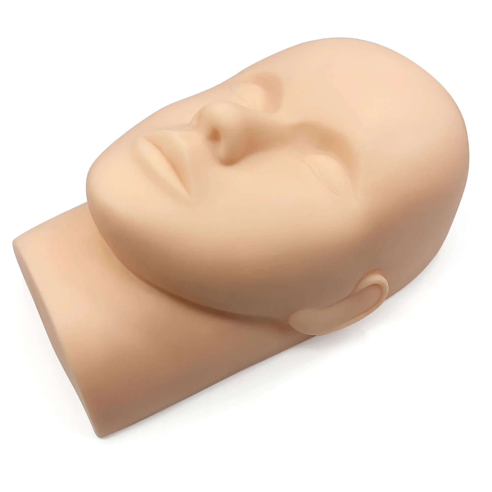 Kit de entrenamiento de cabeza de práctica de extensión de pestañas, maniquí de silicona, pestañas postizas y almohadilla de papel, juego de entrenamiento, herramienta de maquillaje, 1 ud.