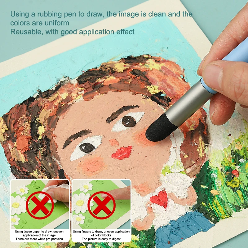 1/3Pcs Color Shaper Painting Tool Color Shaper Tool For Oil Painting Paint Brush Inclined Tip Round Tip Pastel Tools