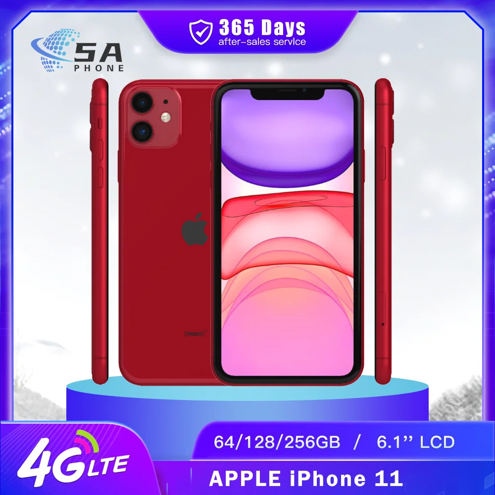 Original apple iphone 11 4g telefone móvel face id nfc 64gb/128gb