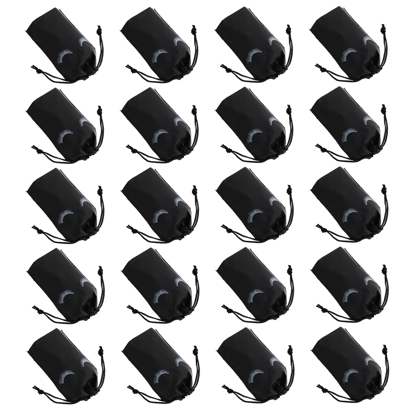 

100 Pcs Eyelash Storage Bag Small Bags for Packaging Makeup Eyelashes Organizer Eva Drawstring Pouch Miss