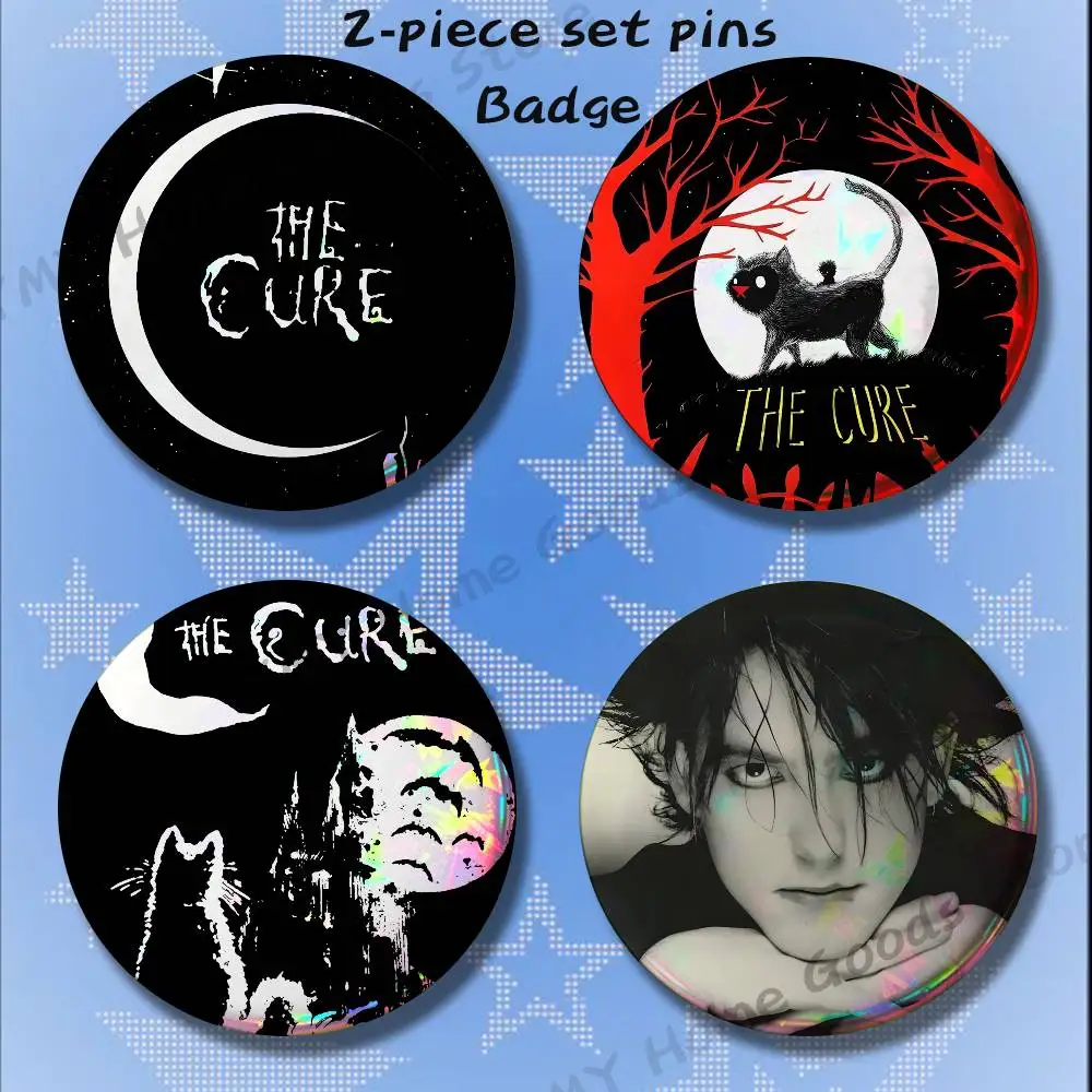 Robert Smith Band The C-CURE 2-piece set Free Mix Backpack Clothes Jewelry Accessories Round Badge Collection Gifts