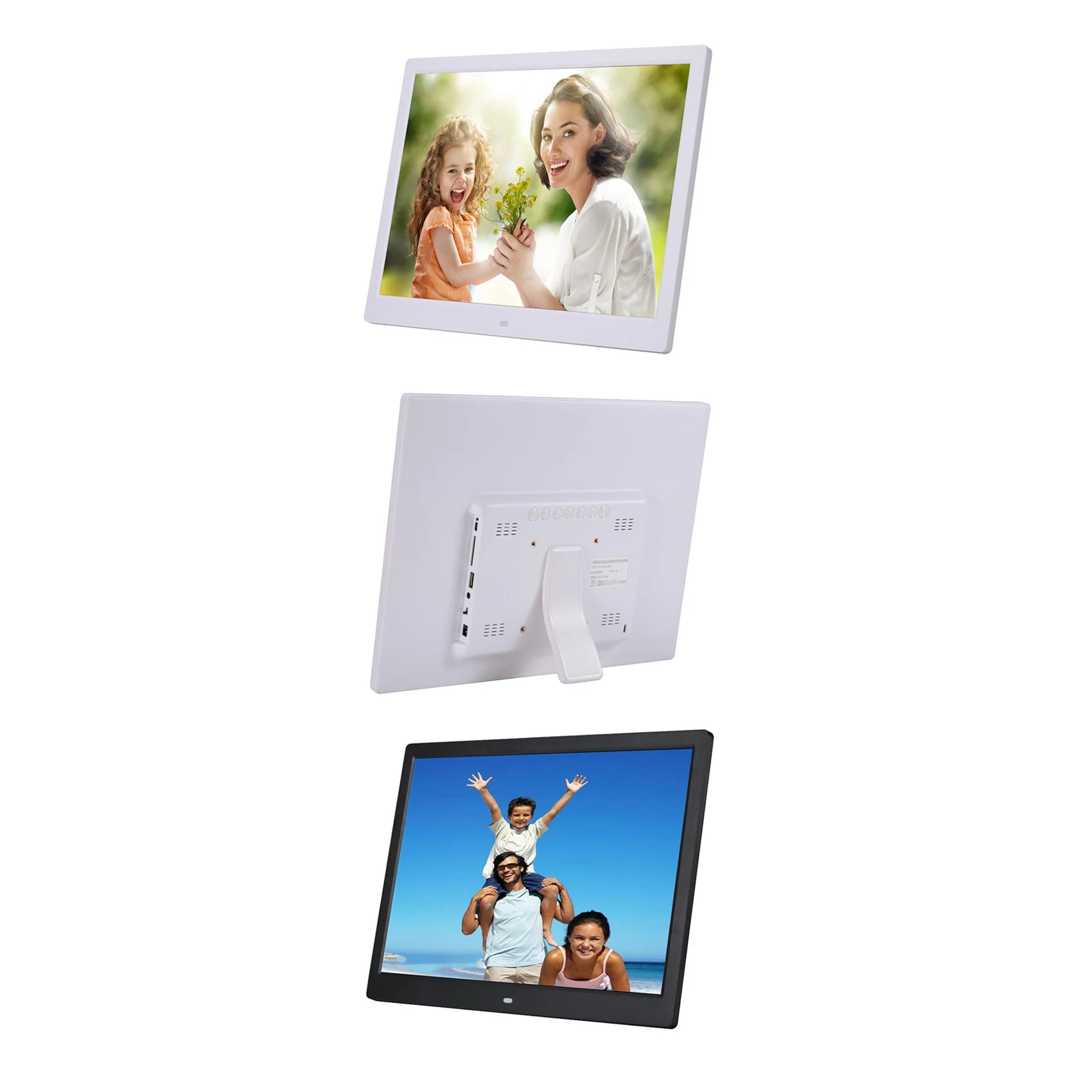 AA97 15.4 بوصة إطار الصورة الرقمية HD 1280X800 إطار الصورة الإلكترونية الموسيقى فيلم مشغل الفيديو وظيفة ، أسود ، الاتحاد الأوروبي التوصيل