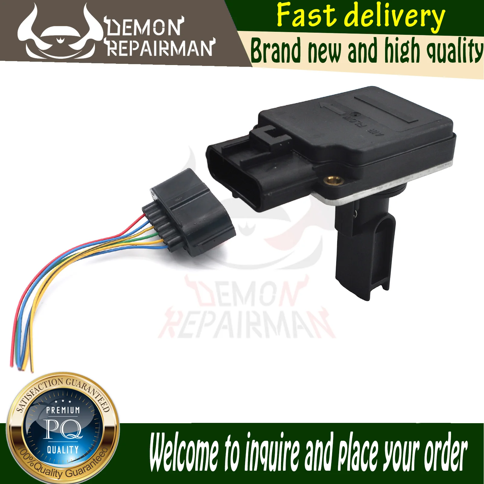 3L3U12B579AA Mass Air Flow MAF Sensor And Plug Compatible with FORD PUMA FUSION FOCUS II C-MAX 1.4L 1.6L F350 F150 F-250 F-350