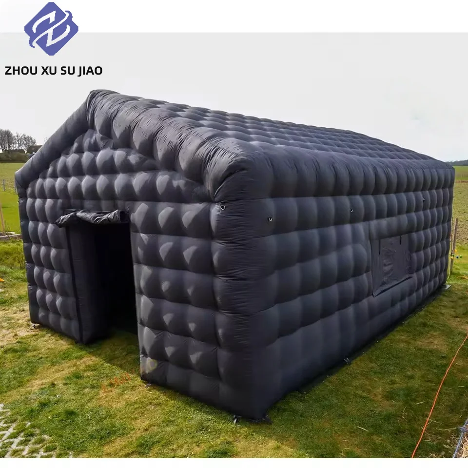 Черная надувная палатка для ночных клубов, развлечения на свежем воздухе, с воздуходувкой, новый стиль Черная надувная палатка для ночных клубов, развлечения на свежем воздухе, с воздуходувкой, новый стиль