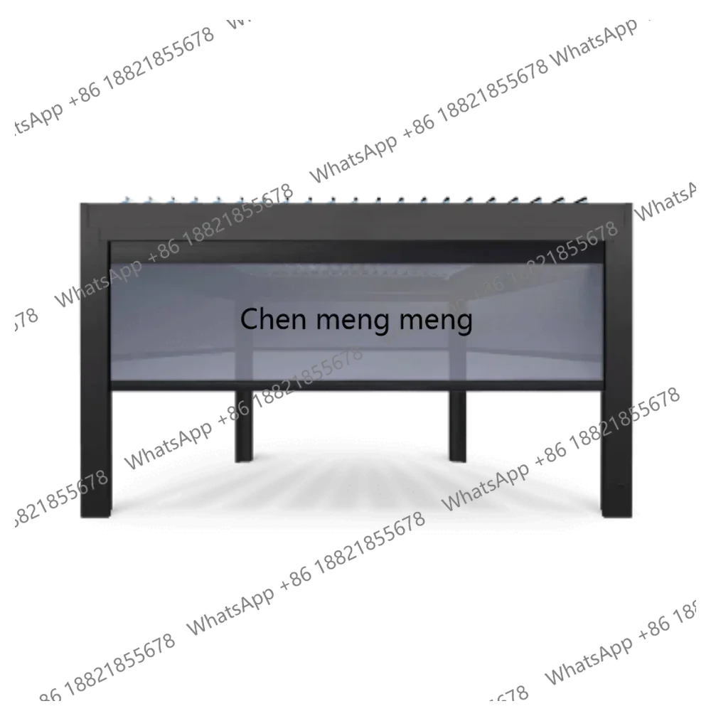 D182Motorised Outdoor Aluminum Gazebo customized size Modern Aluminium Louvered Roof Bioclimatic Pergola for Sunshade