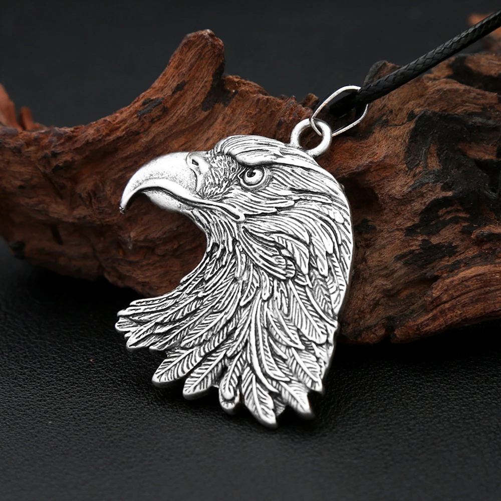 

Vintage Zinc Alloy Fashion Eagle Pendant Necklace For Men Women Gothic Biker Animal Necklaces Party Halloween Jewelry Wholesale