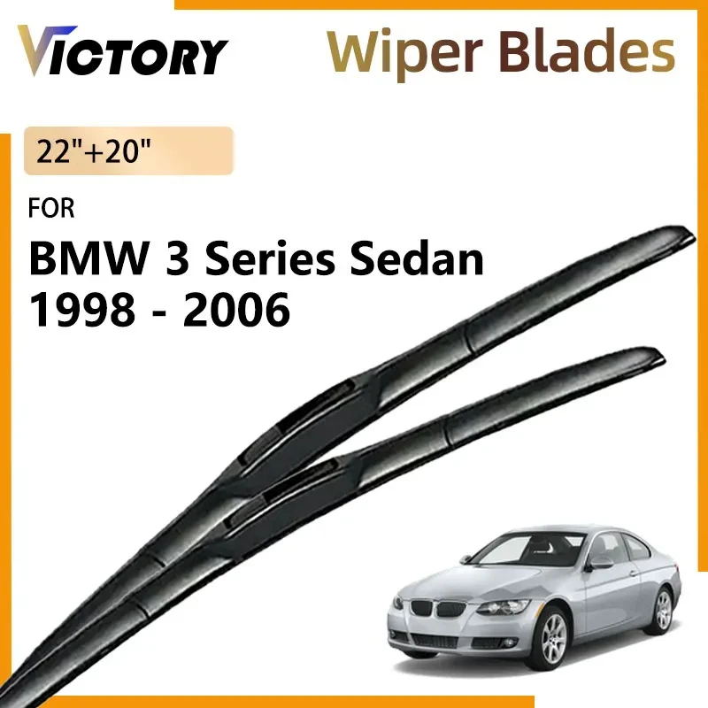 For BMW 3 Series E46 1998 - 2006 2005 2004 2003 2002 2001 1999 Sedan Saloon M3 Front Wiper Blade Windshield Windscreen Brushes