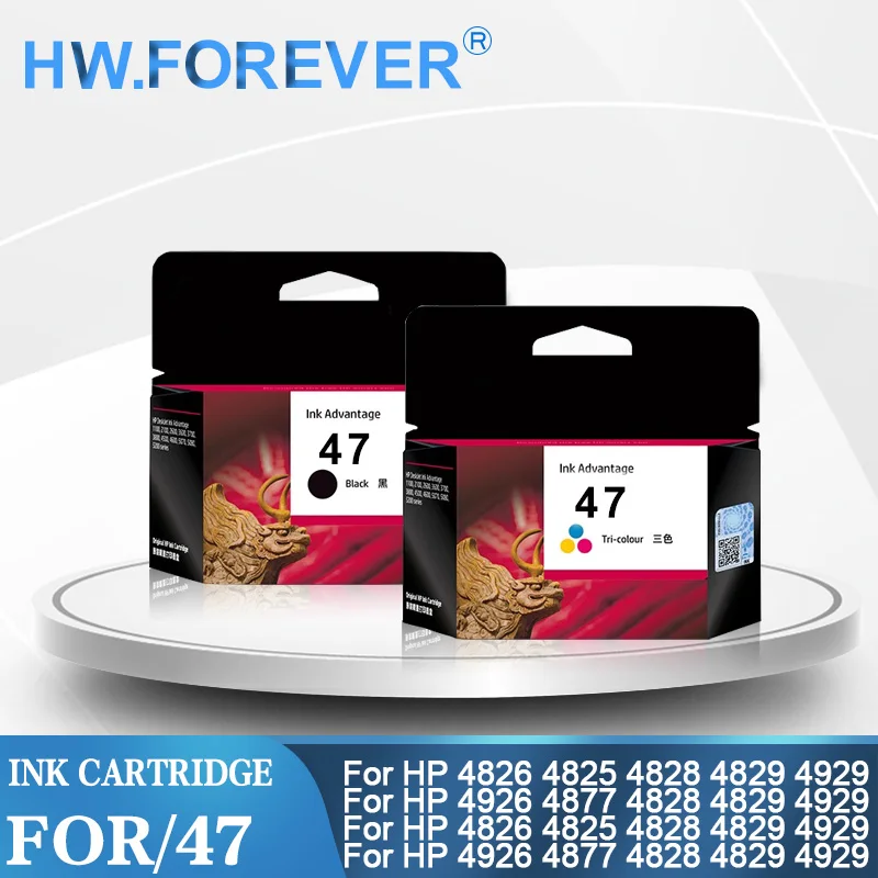 For HP 47 Original Ink Cartridge Printhead For HP Deskjet 4826 4825 4828 4829 4929 Printers Vivid Color Full Ink Cartridge