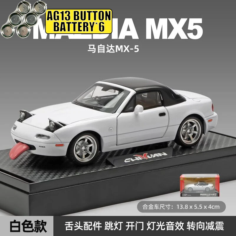 1:32 Mazda MX-5 Miata NA 1st 1989 Convertible Sports Car Alloy