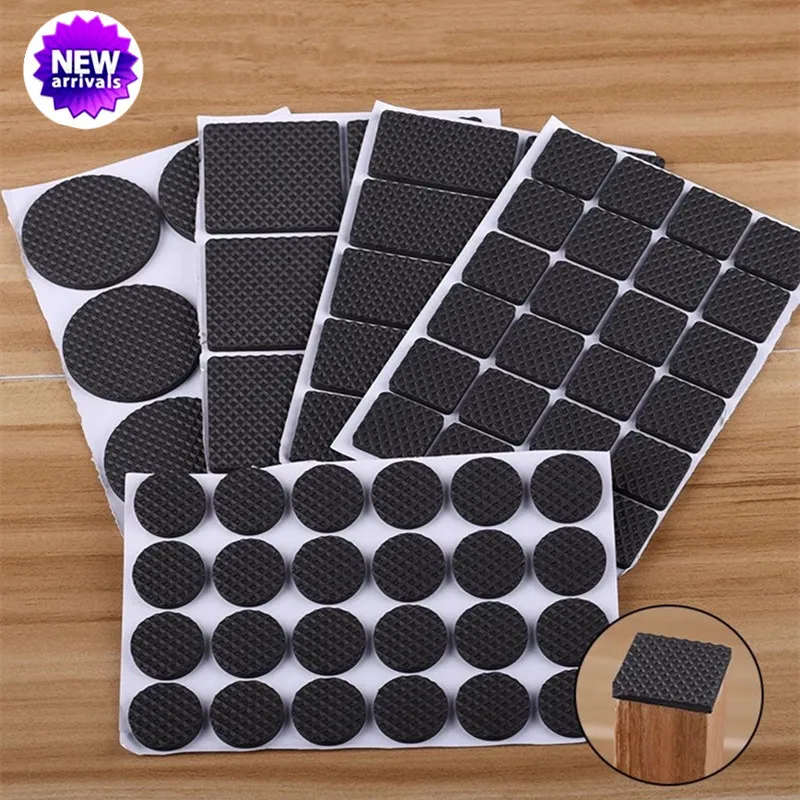 Rubber Pads For Chair Leg Furniture Anti Slip Mat Bumper Damper Self Adhesive Table Feet Protector Floor Protector Pads Hardware