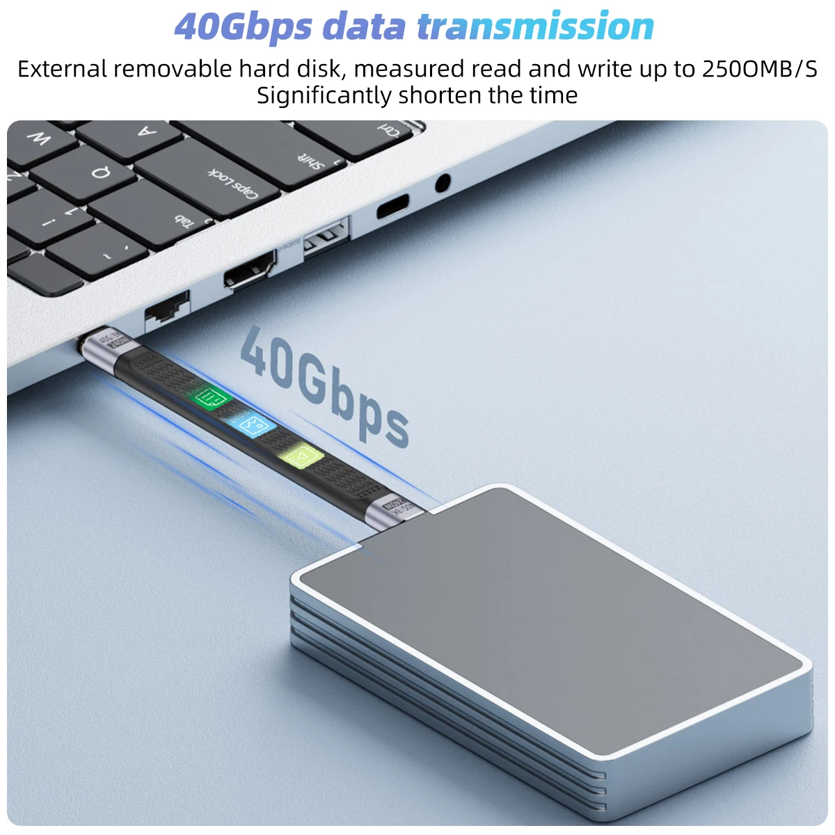 Cavo da USB C a USB tipo C da 40Gbps per MacBook Pro ricarica rapida USB 4.0 Gen3 240W PD ricarica rapida per Samsung Xiaomi Charge Cabel