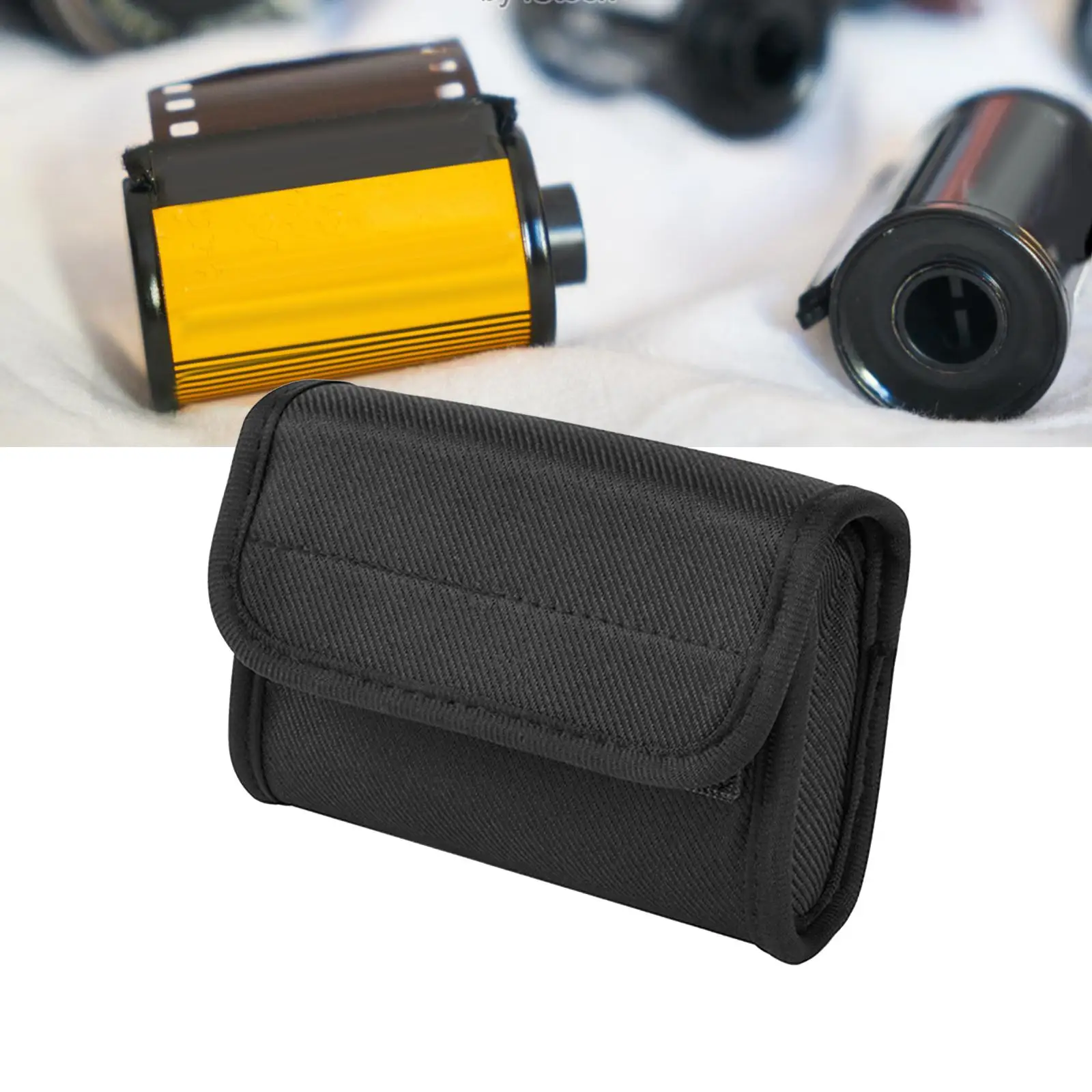 Film Storage Bag with Nylon String Container for 3-6 Rolls Camera Hiking