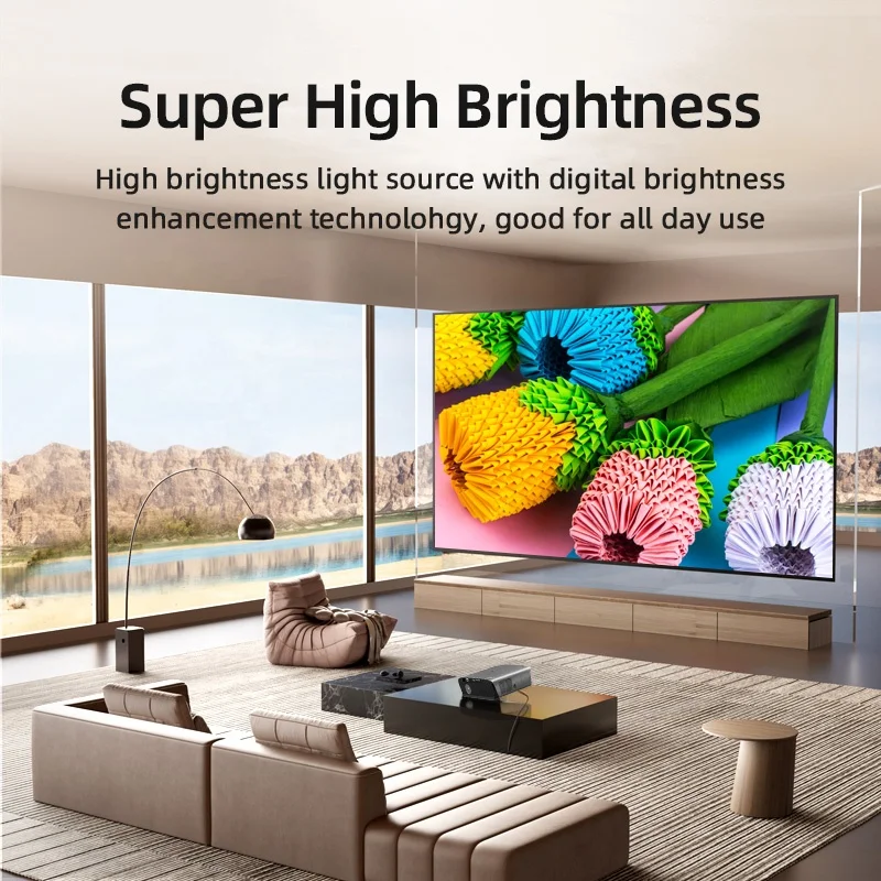 Factory A9R 1550ANSI Projecteur 4K Android 9.0 OS Home Theater Proyector Education Business Wireless USB Stereo Projector